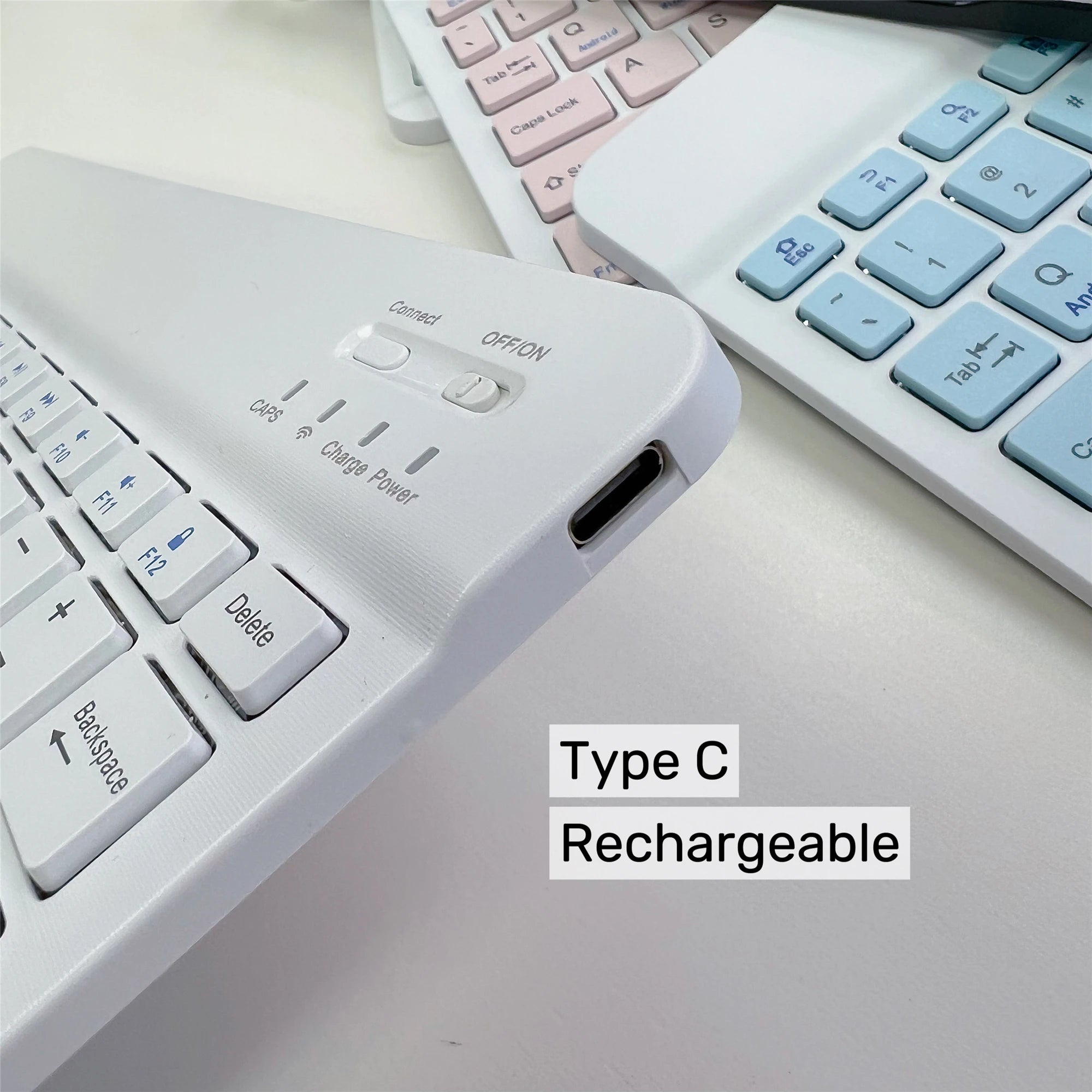 Korean language Ultra-Slim Bluetooth Keyboard Portable Mini Wireless Rechargeable for Apple iPad iPhone Korean