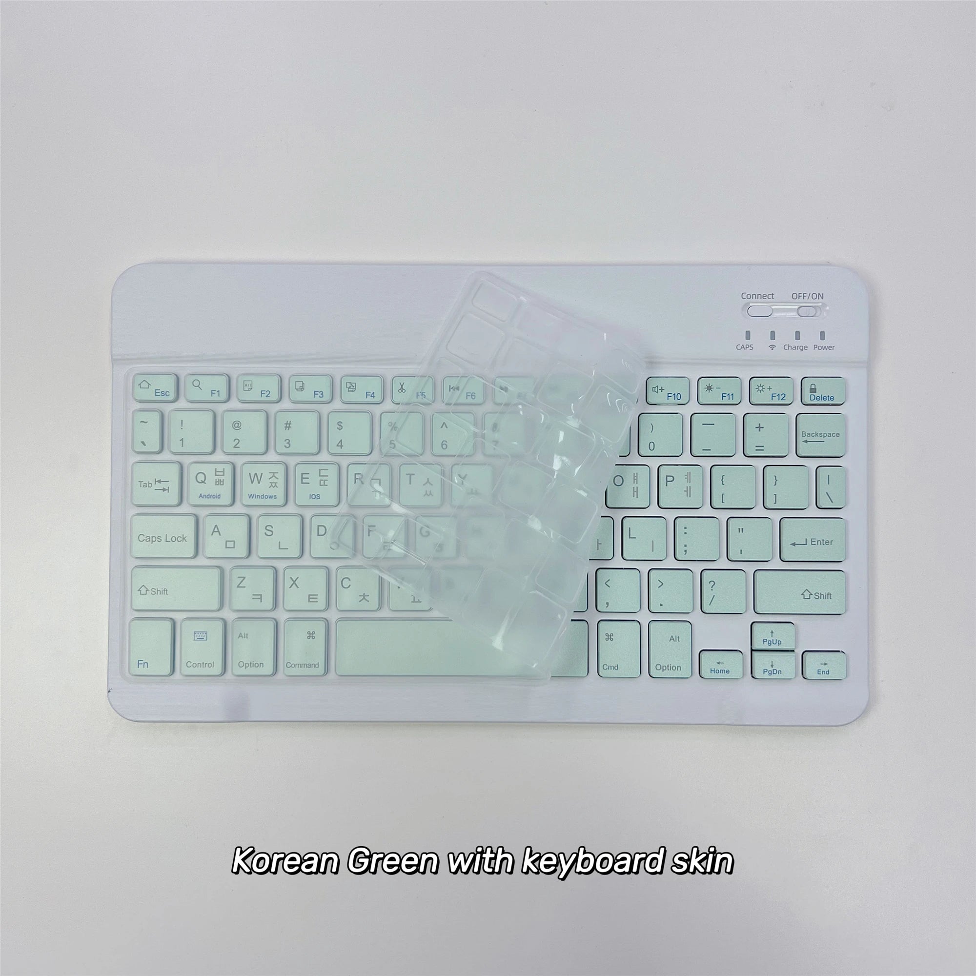 Korean language Ultra-Slim Bluetooth Keyboard Portable Mini Wireless Rechargeable for Apple iPad iPhone Korean