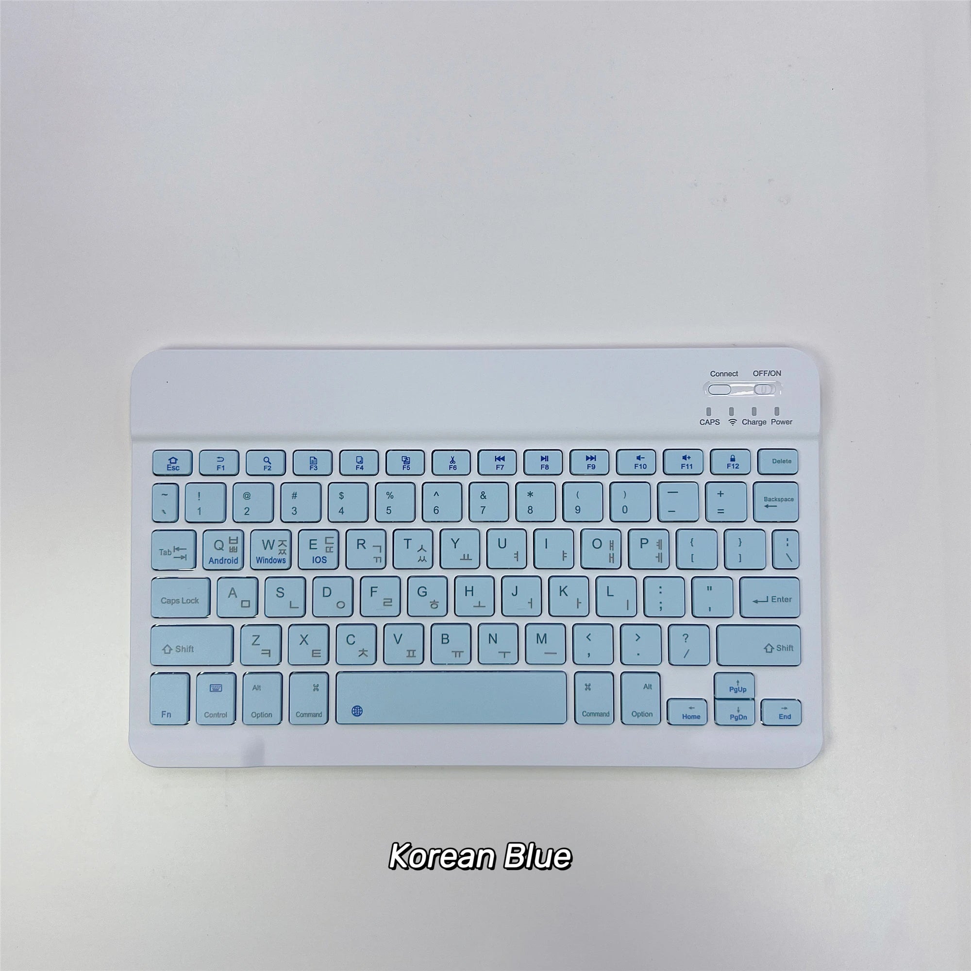 Korean language Ultra-Slim Bluetooth Keyboard Portable Mini Wireless Rechargeable for Apple iPad iPhone Korean