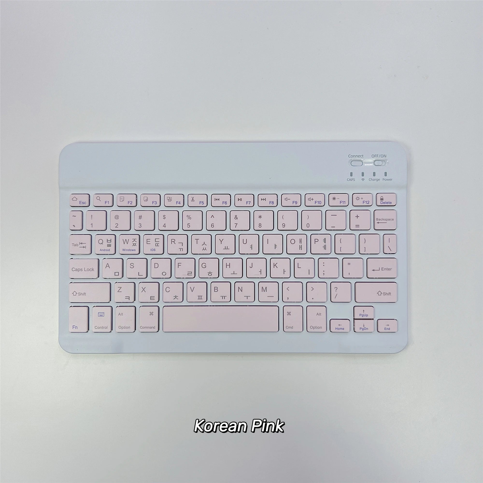 Korean language Ultra-Slim Bluetooth Keyboard Portable Mini Wireless Rechargeable for Apple iPad iPhone Korean