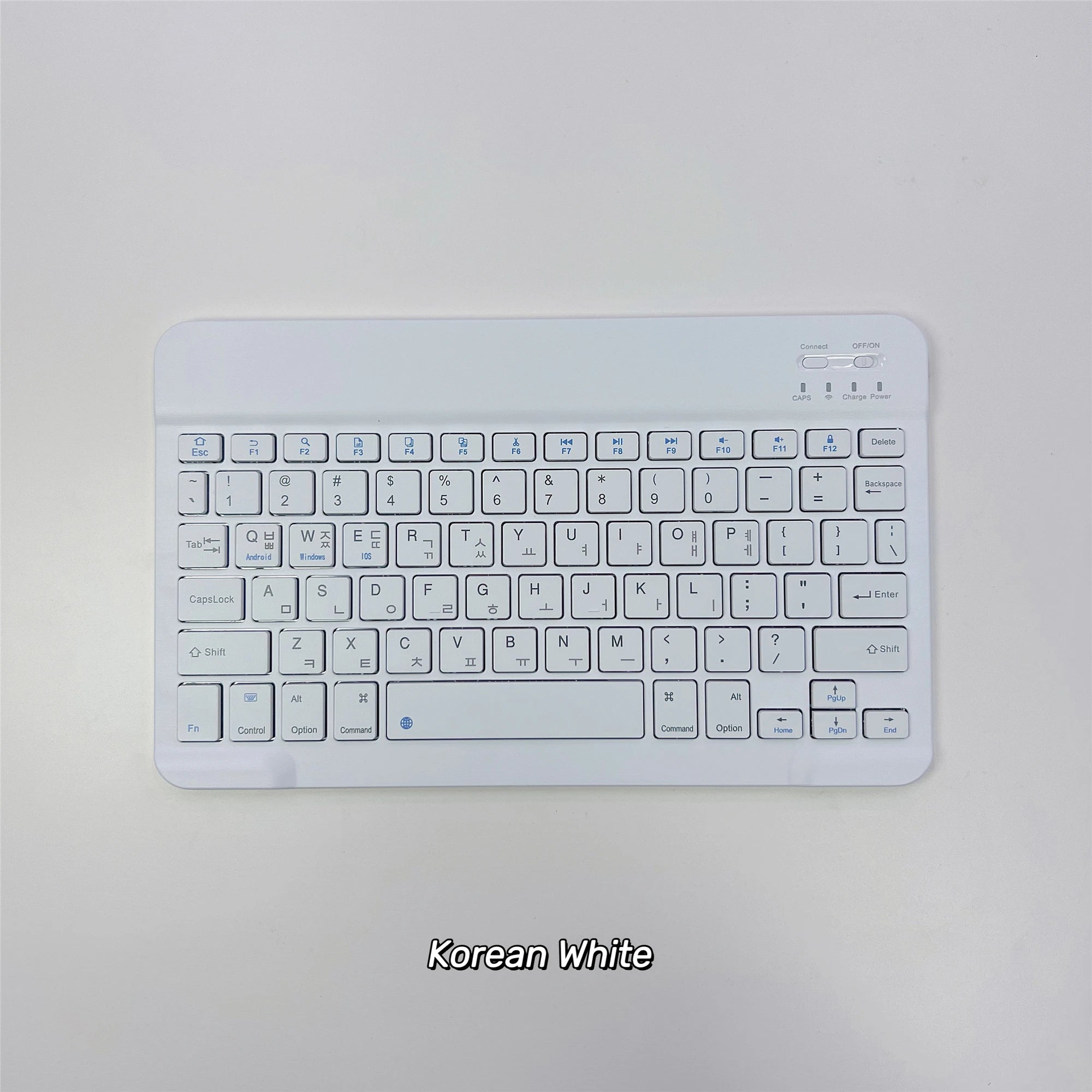 Korean language Ultra-Slim Bluetooth Keyboard Portable Mini Wireless Rechargeable for Apple iPad iPhone Korean