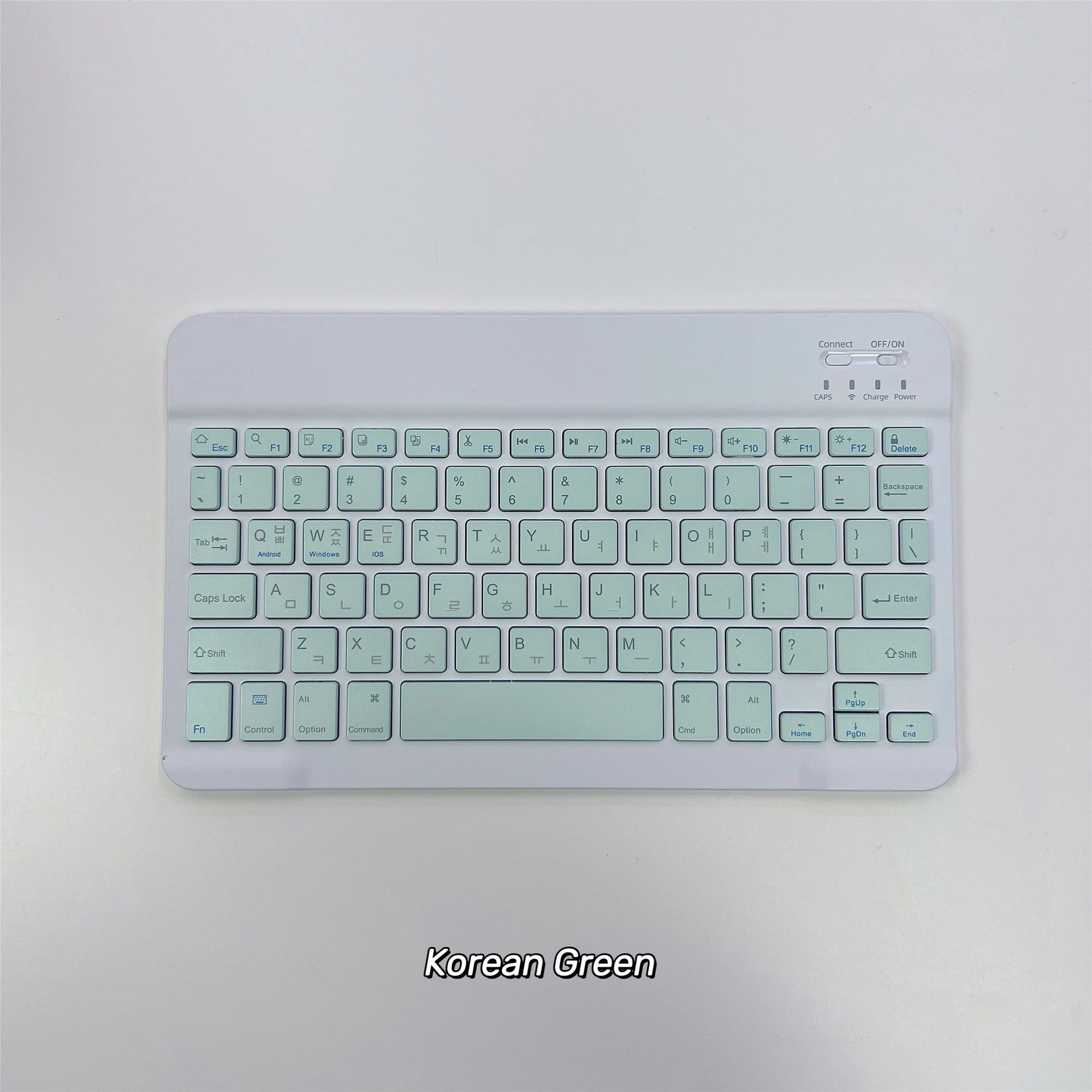 Korean language Ultra-Slim Bluetooth Keyboard Portable Mini Wireless Rechargeable for Apple iPad iPhone Korean