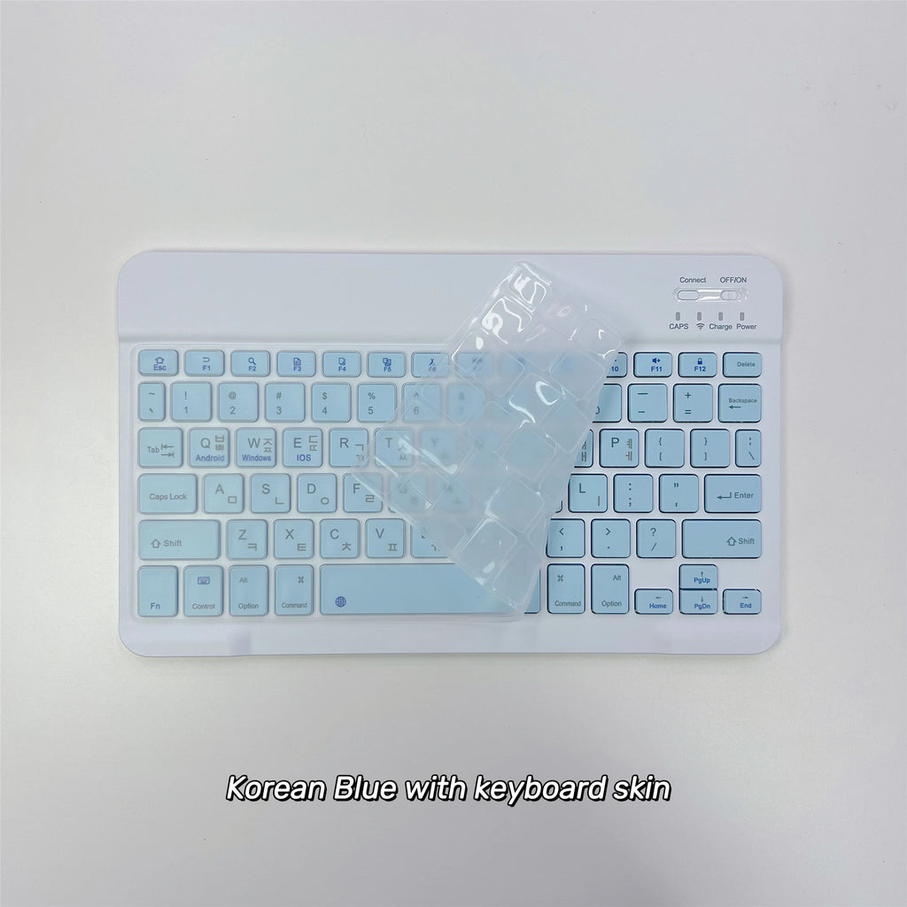 Korean language Ultra-Slim Bluetooth Keyboard Portable Mini Wireless Rechargeable for Apple iPad iPhone Korean
