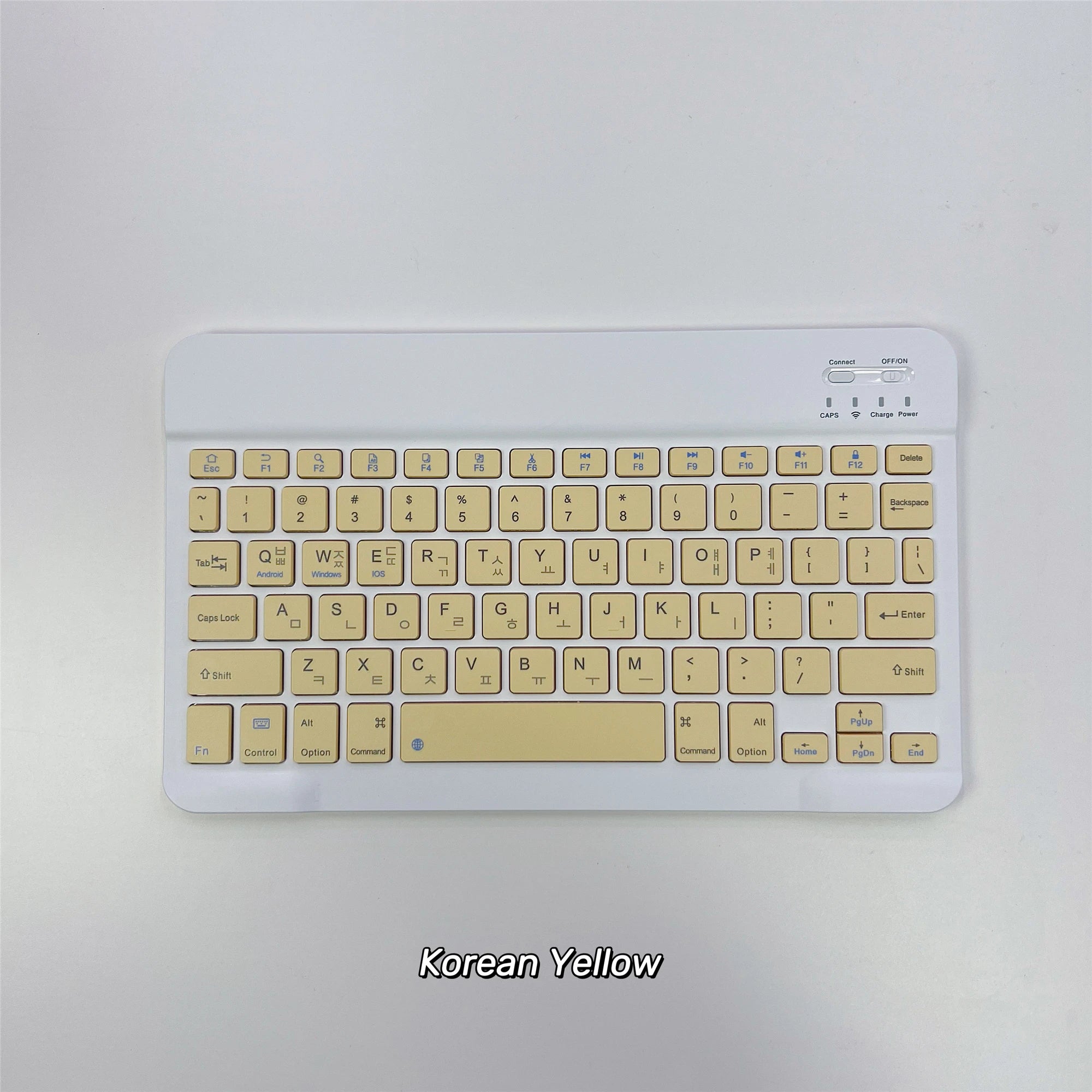 Korean language Ultra-Slim Bluetooth Keyboard Portable Mini Wireless Rechargeable for Apple iPad iPhone Korean